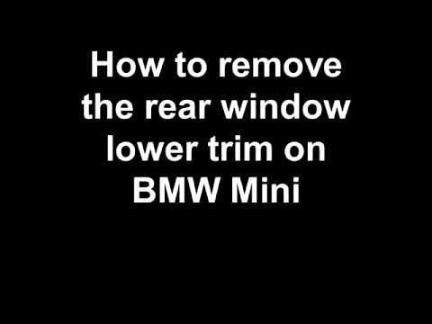 How to remove the rear quarter window trim on BMW Mini