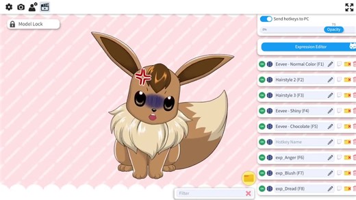 Live2d Vtuber Virtual Avatar Model: Customizable Eevee - Etsy