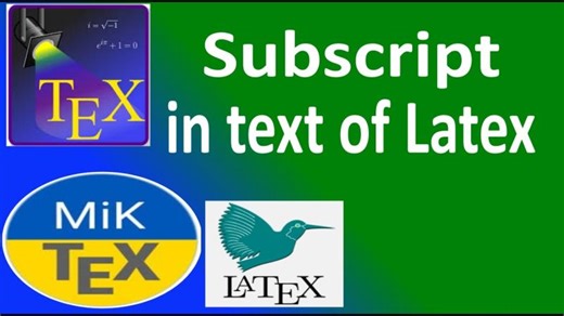 How to write subscript in text of Latex | Salman Khan