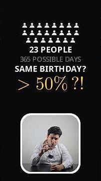 23 People, 365 Birthdays... Then How is it 50%?! 🤯 | Birthday Paradox