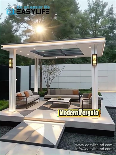 Modern Aluminum Pergola. #outdoorliving #pergola #aluminium #home #automobile #backyard #shades