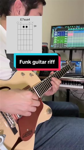 A little bit of funky fingerstyle riffing #guitar #funkguitar #guitarlesson