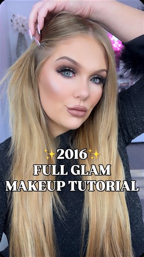 KELLY STRACK on Instagram: "2016 Full Glam Makeup Tutorial✨💋 2016 makeup was full glam, full coverage matte skin, bold cut crease eyeshadow, long lashes, lots of highlighter, over lined lips and matte liquid lipstick. Probably the best era of makeup in my opinion! I think it’s time to bring 2016 full glam makeup back 🤞🏼 #2016 #2016makeup #makeuptutorial #fullglam #fullglammakeup"
