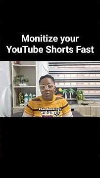 Monitize YouTube Shorts fast #youtubetips #howtogrowyoutubechannel #shortsmonetization