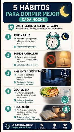 5 Hábitos para Dormir Mejor 😴