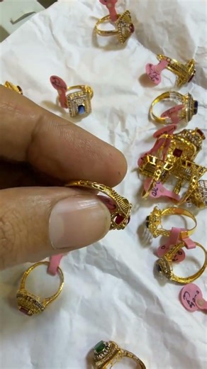 gold ring 21 karat quality original gold latest ring design light weight ruby stone