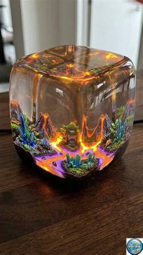 She Built an Alien Planet Inside This Table 😳 #shorts #epoxytable #epoxy