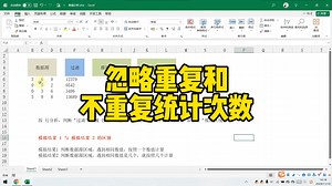 忽略重复和不重复统计次数