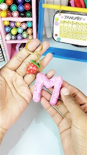 Diy beautiful alphabet keychain ll how to make keychain #shorts #craft #diy