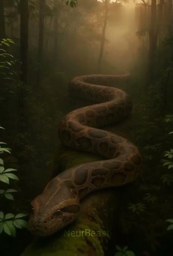 Cliff Terror: The Ancient Python Rises from Its Long Slumber #foryou #python #fypシ