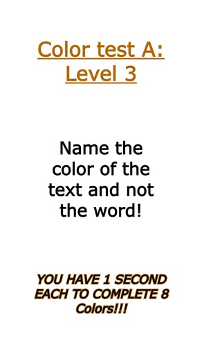 Color test A level 3