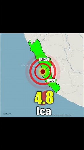 Durante la mañana del 28/12/2025 se produjo un movimiento sísmico de magnitud 4.8 en la región Ica