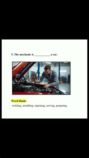 Cuestionario: Presente Progresivo en Inglés 👨🏻‍🔧🏎️🚙