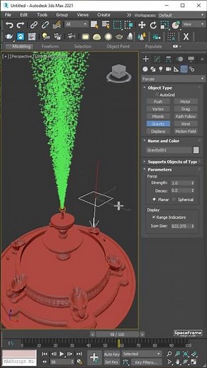 An easy way to create a water fountain in 3ds max