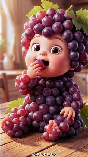 🍇👶 This Grapes Baby Will Make You Smile 😊 | Cute AI Short#art #ai #shorts #viral