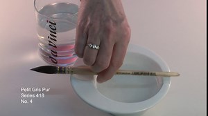 da Vinci Watercolor Series 418 Petit Gris Pur Paint Brush, Wash/Mop Pure Russian Blue Squirrel, Size 1 (418-01)