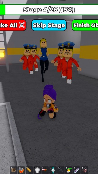 rumi vs girl cop prison run #roblox #shorts