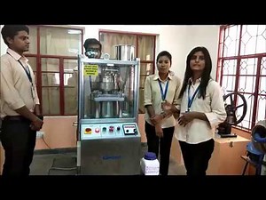 Tablet production using Rotary Tablet Punching Machine - School Of Pharmacy - JNU