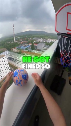 Max Difficulty Basketball Challenge Gone Wrong #stunt #basketball #shorts