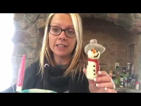Easy Needle Felted Snowman Tutorial