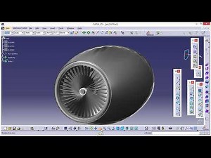 CATIA V5 | JET TURBINE ENGINE DESIGN | GENERATIVE SHAPE DESIGN | TUTORIAL | FOR BEGINNERS