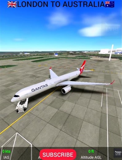 LONDON TO AUSTRALIA 🇬🇧➡️🇦🇺 #aviation #msfs #gaming #shorts #qantas #a350 #flightsimulator #trending