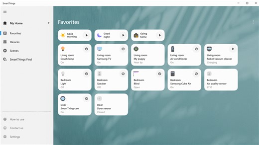 Aproveite as vantagens da plataforma SmartThings, da Samsung, nos PCs com Windows 10 e 11