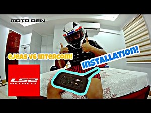 DIY HOW TO INSTALL EJEAS V6 INTERCOM ON LS2 HELMET