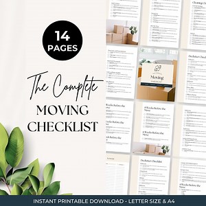 Moving Homes Checklist Printable, New Home Essentials, Moving Organization, How to Move, Relocation to Do, Room by Room Checklist - Etsy