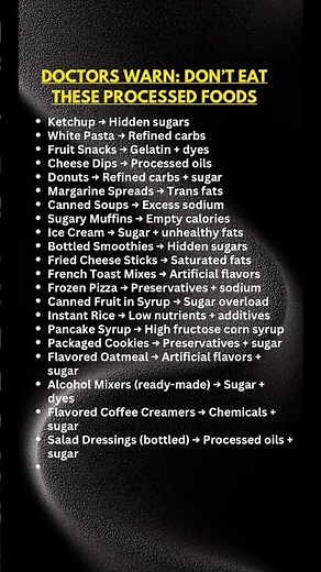 Doctors Warn: 21 Processed Foods You Should Avoid for Better Health