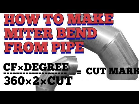 HOW TO MAKE 90 DEGREE MITER BEND FROM PIPE.