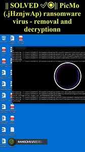 PicMo (.jHznjwAp) ransomware virus #ransomware #PicMo #decrypt