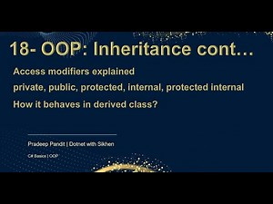 Access Modifier in C# | private, public, protected, internal and protected internal Explained