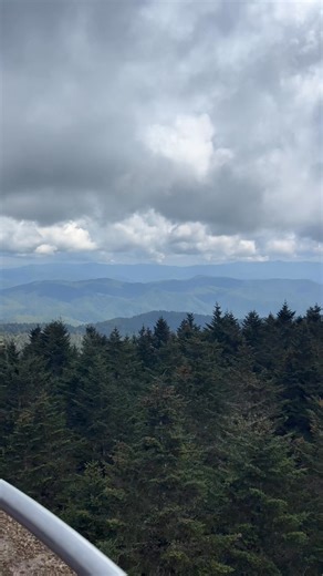 The view looking into North Carolina from the top of the Kuwohi/Clingmans Dome observation tower #hiking | Smoky Mountain Wildlife
