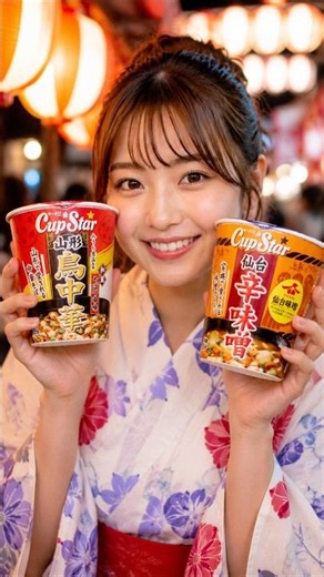 【夏限定気分】花笠まつりVS仙台七夕まつり カップ麺対決！ サッポロ一番 カップスター みうら食品監修 山形 鳥中華味 サッポロ一番 カップスター 仙台味噌使用 仙台 辛味噌