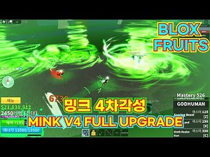 Mink V4 Awakening MINK V4 Full Upgrade Max Speed Race V4 Roblox Blox Fruits Blox Piece roblox