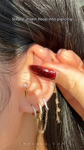 How to use a Chain Earring!✨ . . . . . . #earpiercings #earrings #piercings #earringsofinstagram #earringstyle #curatedear #earringshop #earringaddict #earringswag #earringstagram #cartilagepiercing #traguspiercing #helixpiercing #jewelry #piercinggirl #daithpiercing #conchpiercing #rookpiercing #earcuration #cartilagepiercings #earstack #earstyle #earstylist #newpiercing #earpiercing #flatpiercing #snugpiercing #lobepiercing #forwardhelixpiercing | Impuria Piercing Jewelry