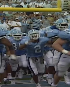 The first game played in Kenan after the September 11th attacks. The Tar Heels took down #6 FSU in a historical upset. 🩵🐏 | Carolina Football
