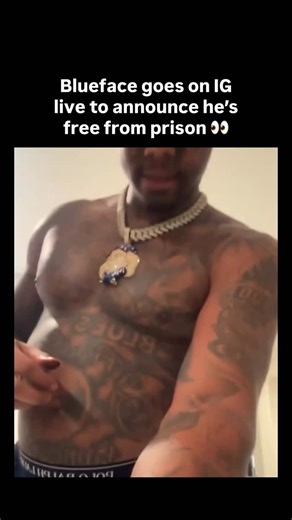 Bars | Blueface went live on IG and announced he’s free from prison 👀 | Instagram