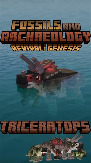 ¡Triceratops! - Fossils and Archaeology 1.20.1 - Mob Showcase #minecraft #modreview
