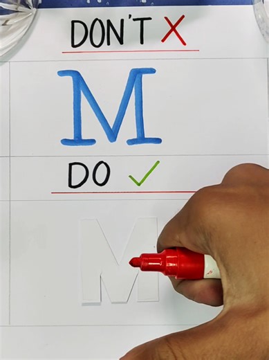 Letter M in Artistic Lettering