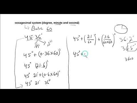 Sexagesimal system degree, minute and second | Convert Angles decimal system to Degree Minute Second