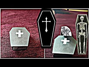 How to make Halloween decorations at home Paper coffin / Origami Halloween Art Ideas Paper Origami