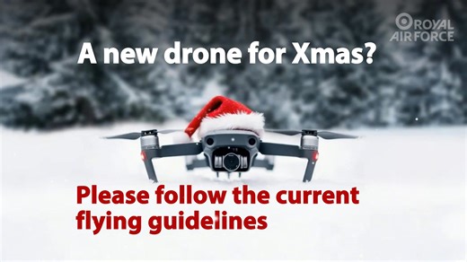 Received a new drone for Christmas? 🎁🎮 Ensure you’re familiar with the current flying guidelines before you take it for a spin. ✅ Defence sites are designated as prohibited places, and failing to comply with these legal restrictions could mean prosecution under the National Security Act 2023. Check the link in the comments to find the latest guidance so that you can enjoy your new equipment with peace of mind this festive period. ❄️ | Royal Air Force