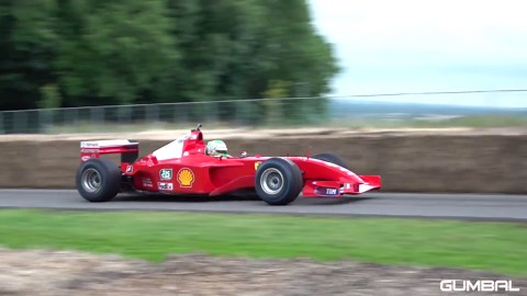 Ferrari F2001 V10 full throttle at Goodwood Hill