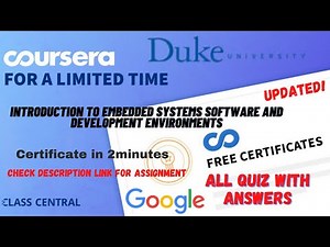 Introduction to Embedded Systems Software and Development Environments,(week-1-4) All Quiz Answers.