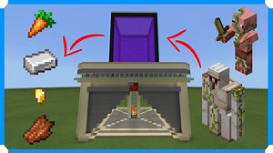 How To Build An Iron, Gold, & Carrot Farm [Minecraft Bedrock Edition] Minecraft Map