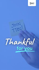 1.5K views · 14 reactions | This Thanksgiving, we’re grateful for everyone who’s part of our team, and we’d love for you to join us!  Don't overthink it—become part of a team that empowers you to grow and make a difference. Explore all the remote and onsite opportunities available in your area. Join us today and be part of something special!  https://bit.ly/3WS7c4S #JoinUs #CareerGrowth #ThankfulForYou #TTECOpportunities #ExperienceTTEC | ttec USA | Facebook