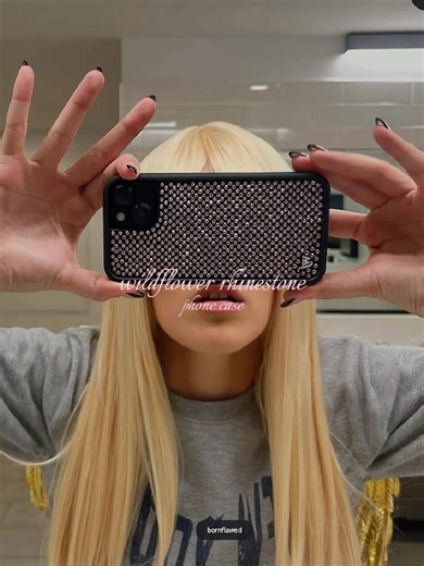 Wildflower Rhinestone iPhone Case: Style and Protection