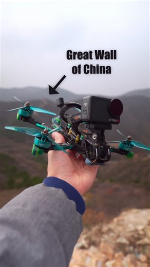 Yannik Freund | FPV Drone Pilot on Instagram: "On the last day of my trip to China, I was finally able to get this shot of the Great Wall, or at least a part of it. And yes, as far as I know, it was 100% legal for me to fly there. All it took was a week of registering as a drone pilot, registering my drones, and finding this spot in the middle of nowhere. 😅 Shot on Sony ZV-E10 II and @djiglobal / @osmo_global Action 5 Pro 5 inch FPV Drone: - FC/ESC: Speedybee f405 v4 stack - Motors: @mepsking S